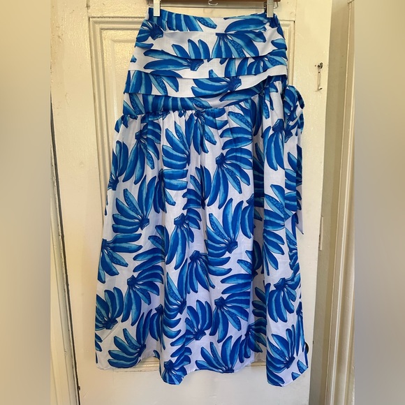 Blue banana Print Women's maxi skirt size M nwt - Picture 8 of 10